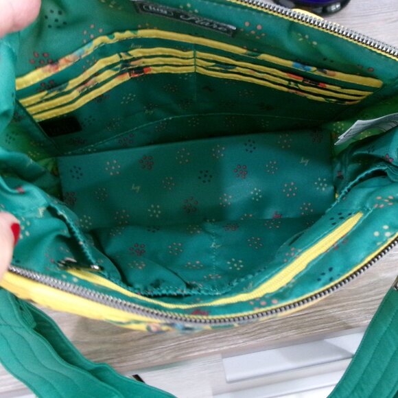 New LUG FLARE Yellow Bouquet RFID Crossbody Purse Bag Handbag NWOT Floral - Picture 9 of 13